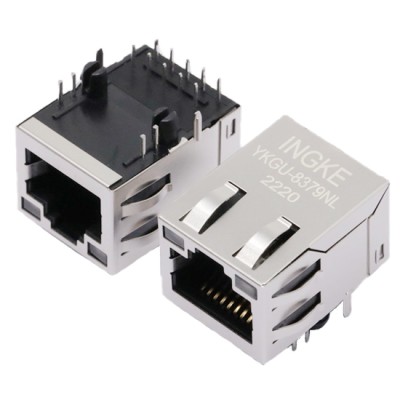 YKGU-8379NL RJ45 With Magnetics cross TAIMAG RJLTG-505HC1