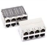 INGKE YKK-132449NL cross Pulse JX0B-3051NL 2X4 8ports Gagibit RJ45 Connector PoE+