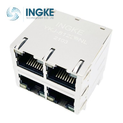 YK-802209EBNL cross TE 2041376-2 RJ45 Jack Modular Connector Right Angle Shielded EMI Finger Cat5