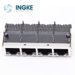 YK-811409NL cross Würth Elektronik 615032137921 Ganged RJ45 Tab Up Shielded 4 Ports with LED EMI Finger