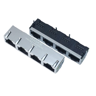 YK-821409ENL 1X4 RJ45 Ethernet Connector without Magnetic