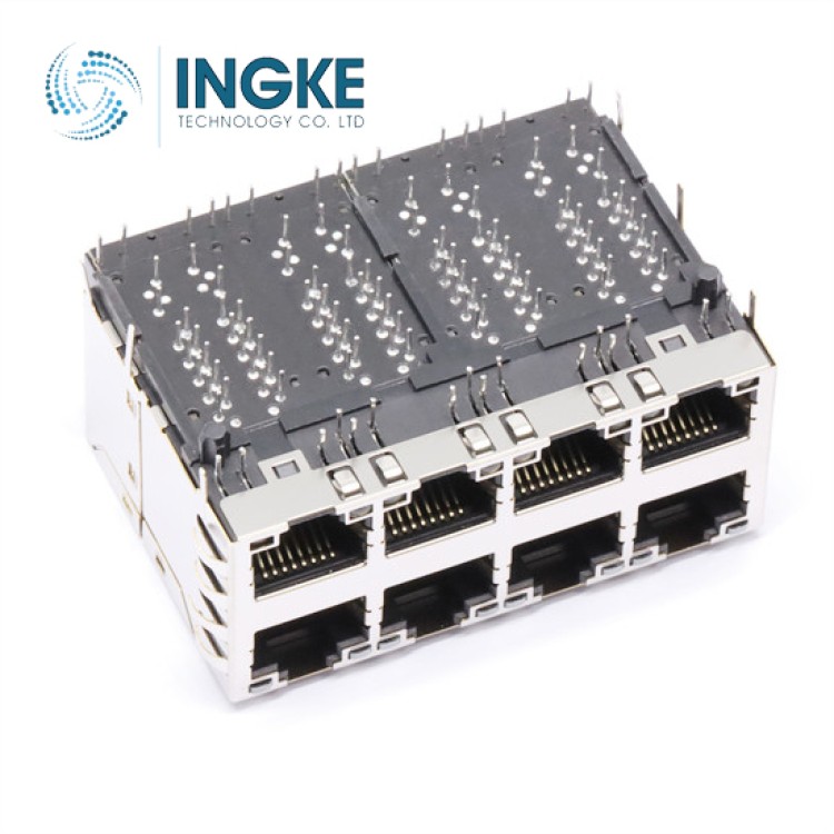 YK-822428NL cross TE 5569262-1 RJ45 Ethernet Jack Modular Connector Right Angle EMI Finger Cat 5