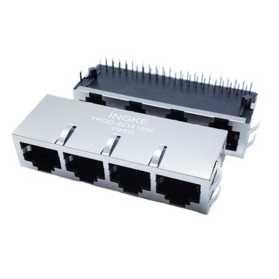 YKGD-821419NL 1X4 1000Base-T RJ45 Ethernet Connector Gigabit Magnetic Jack