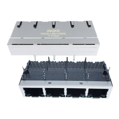 YKGU-86149NL 1x4 1000Base-T RJ45 Ethernet Connector Gigabit Magnetic Jack