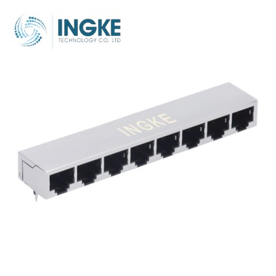 YKJD-821800NL 1X8 Ports 10/100Base-T Tab Down RJ45 Ethernet Connector with Magnetic