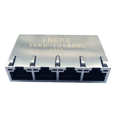 YKKU-13146NL 1x4 ports 1000 BASE-T PoE Plus Magjack