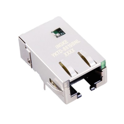 INGKE YKTD-8519BNL 10G Base-T Single Port Tab Down RJ45 Magjack Connector