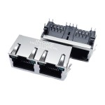 INGKE YKU-81129ENL 1x2 RJ45 Modular Jack without Magnetic Ethernet Connector cross RJHSE-5381-02 Amphenol